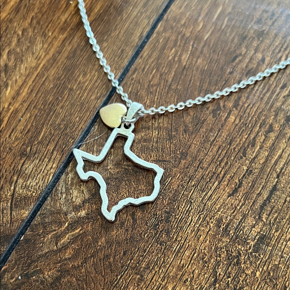 Silver Texas Pendant Necklace - Picture 2 of 3